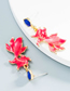 Fashion Red Alloy Fish Ear Studs