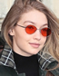 Fashion Silver Color Frame Transparent White Metal Small Frame Round Curved Sunglasses