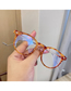 Fashion Huang Leopard Rice Nail Circular Flat Glossy Glasses Frame