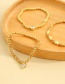 Fashion Golden Copper Beaded Love Bracelet