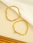 Fashion Gold Color Copper Inlaid Zircon Bead Bracelet