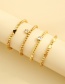 Fashion Golden Copper Inlaid Zircon Beaded Love Bracelet