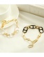 Fashion Pink Copper Drip Oil Nose Thick Chain Bracelet