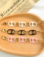 Fashion Pink Copper Drip Oil Nose Thick Chain Bracelet