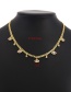 Fashion Gold Color Copper Inlaid Zircon Smiley Face Necklace