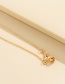 Fashion Gold Color Alloy Rose Necklace