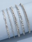 Fashion Silver Color Metal Chain Foot Chain Five-piece Set