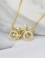 Fashion Gold Color-plated Zirconium Copper Plated Bicycle Necklace