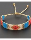 Fashion Blue Weaving Geometric Bead Bracelet