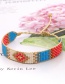 Fashion Blue Weaving Geometric Bead Bracelet