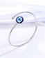 Fashion Blue Powder Eye Silver Color Bracelet Alloy Eye Bracelet