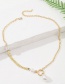 Fashion Gold Color Pearl Chain Necklace