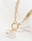 Fashion Gold Color Pearl Chain Necklace