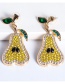Fashion Pear Full Diamond Pear Ear Earrings