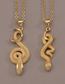 Fashion B Copper Plated And Moon Snake Necklace