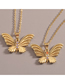 Fashion B Copper Microflated Zirconium Butterfly Necklace