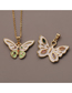 Fashion B Color Drip Oil Butterfly Necklace