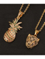 Fashion Leopard Geometric Zirconium Pineapple Necklace