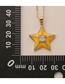 Fashion White Copper Gold-plated Pentagar Dropper Necklace