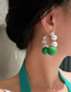 Fashion Green Pearl Stitching Ear