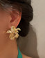Fashion Gold Color Irregular Golden Flower Earrings