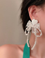 Fashion White Pearl Love Bow Earrings