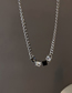 Fashion Silver Color Square Crystal Chain Necklace