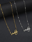 Fashion Gold Color Titanium Steel English Alphabet Necklace