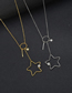 Fashion Gold Color Stainless Steel Star Ot Buckle Necklace