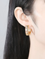 Fashion Platinum Copper Inlaid Zirconium Geometric Earrings