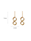 Fashion Gold Color Metal Multilayer Circle Earrings