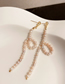 Fashion Gold Color Pearl Knotted Stud Earrings