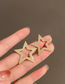 Fashion Star Metal Hollow Five-pointed Star Stud Earrings