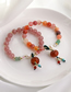 Fashion A Strawberry Crystal Crystal Beaded Bracelet