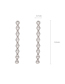 Fashion Silver Color Pearl Long Current Suede Earrings