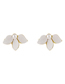 Fashion White Shell Pearl Flower Earrings