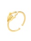 Fashion White Gold Micro Inlaid Palm Open Ring