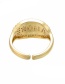 Fashion (amore) Micro-set Zircon Letter Open Ring