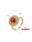 Fashion Red Micro-set Gem Round Ring