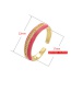 Fashion Pink Drop Oil Row Diamond Geometric Open Ring