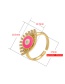 Fashion Pink Oil Drop Diamond Eyelashes Eye Opening Ring