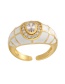 Fashion Color Oil Drop Diamond Mesh Ring