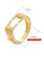 Fashion White Gold Glossy Finger Ring
