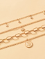 Fashion Silver Color Multi-storey Sun Portrait Chain Necklace