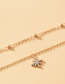 Fashion Gold Color Gold-plated Crystal Multi-layer Necklace