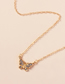 Fashion Gold Color Gold-plated Butterfly Single Layer Necklace