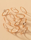 Fashion Gold Color Gold-plated Crystal Thread Ring 11 Sets