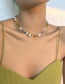 Fashion Color Contrasting Shaped Pearl Rice Bead Necklace