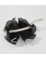 Fashion Black Pearl Hairpin With Diamond Organza Bow