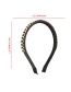 Fashion Black Chain Pu Braided Winding Headband